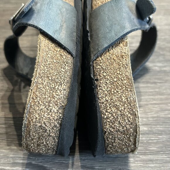 Birkenstock Mayari Sandals Size 9 EU 39 Dove Blue Mineral Nubuck Leather - Picture 9 of 10